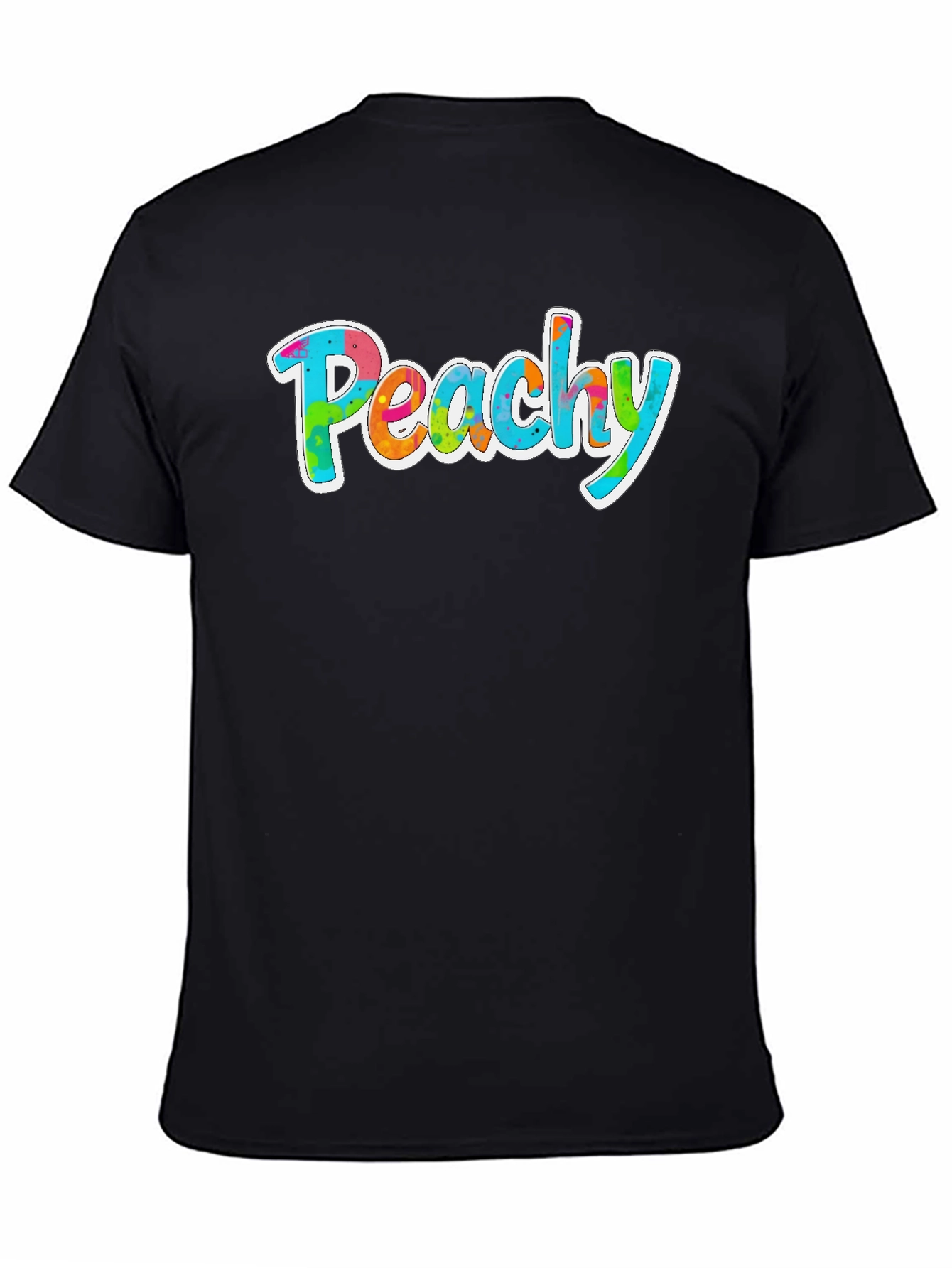 Peachy Graphic Tee - Trendy Tie Dye Style