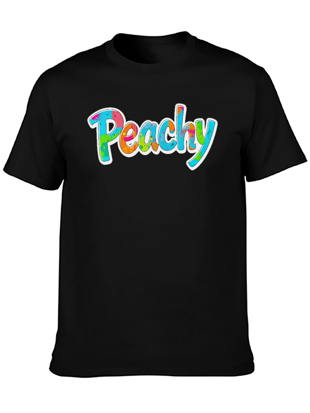 Peachy Graphic Tee - Trendy Tie Dye Style