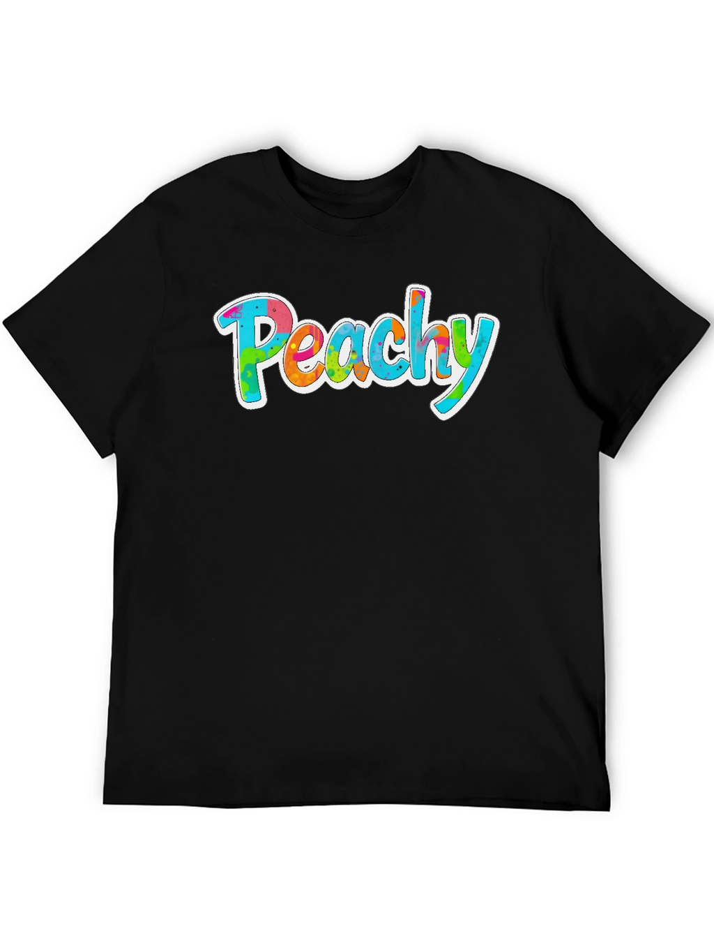 Peachy Graphic Tee - Trendy Tie Dye Style