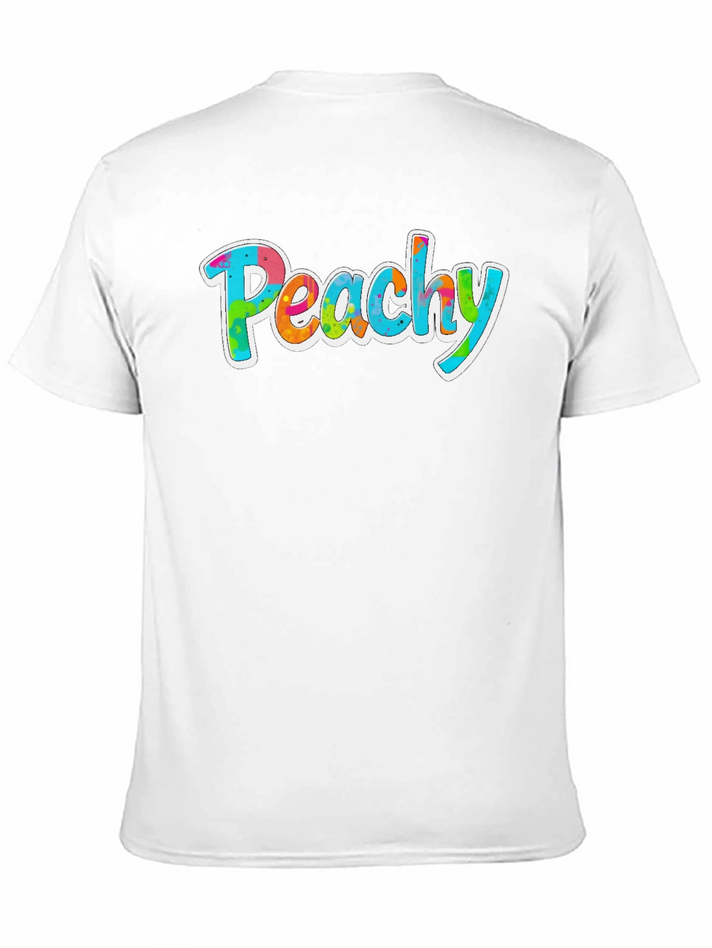 Peachy Graphic Tee - Trendy Tie Dye Style
