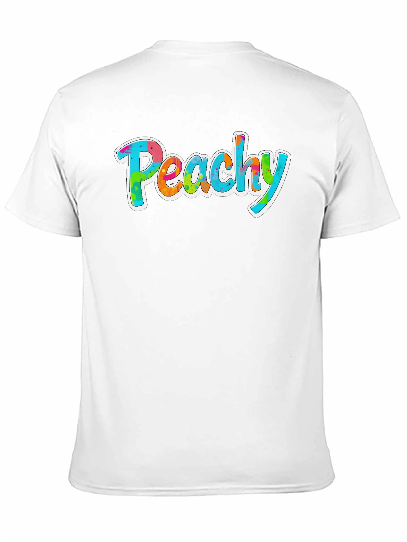 Peachy Graphic Tee - Trendy Tie Dye Style