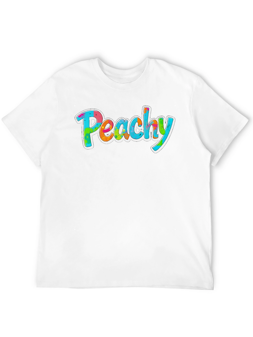 Peachy Graphic Tee - Trendy Tie Dye Style