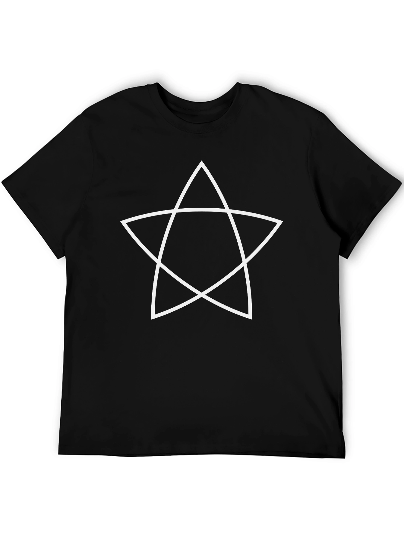 Geometric Star Graphic Tee - Modern Minimalist Design