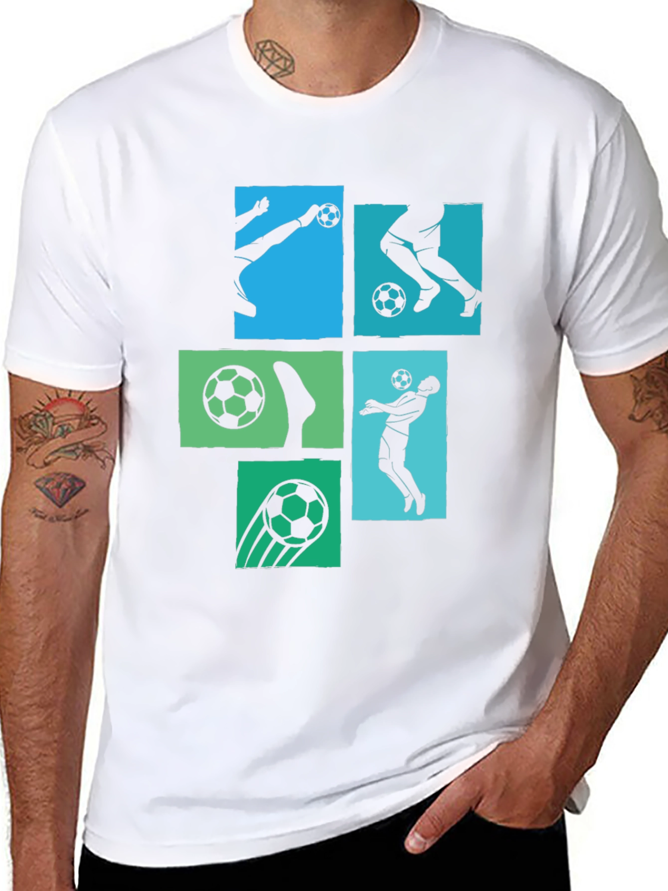 Soccer Graphic Mens Black T-Shirt