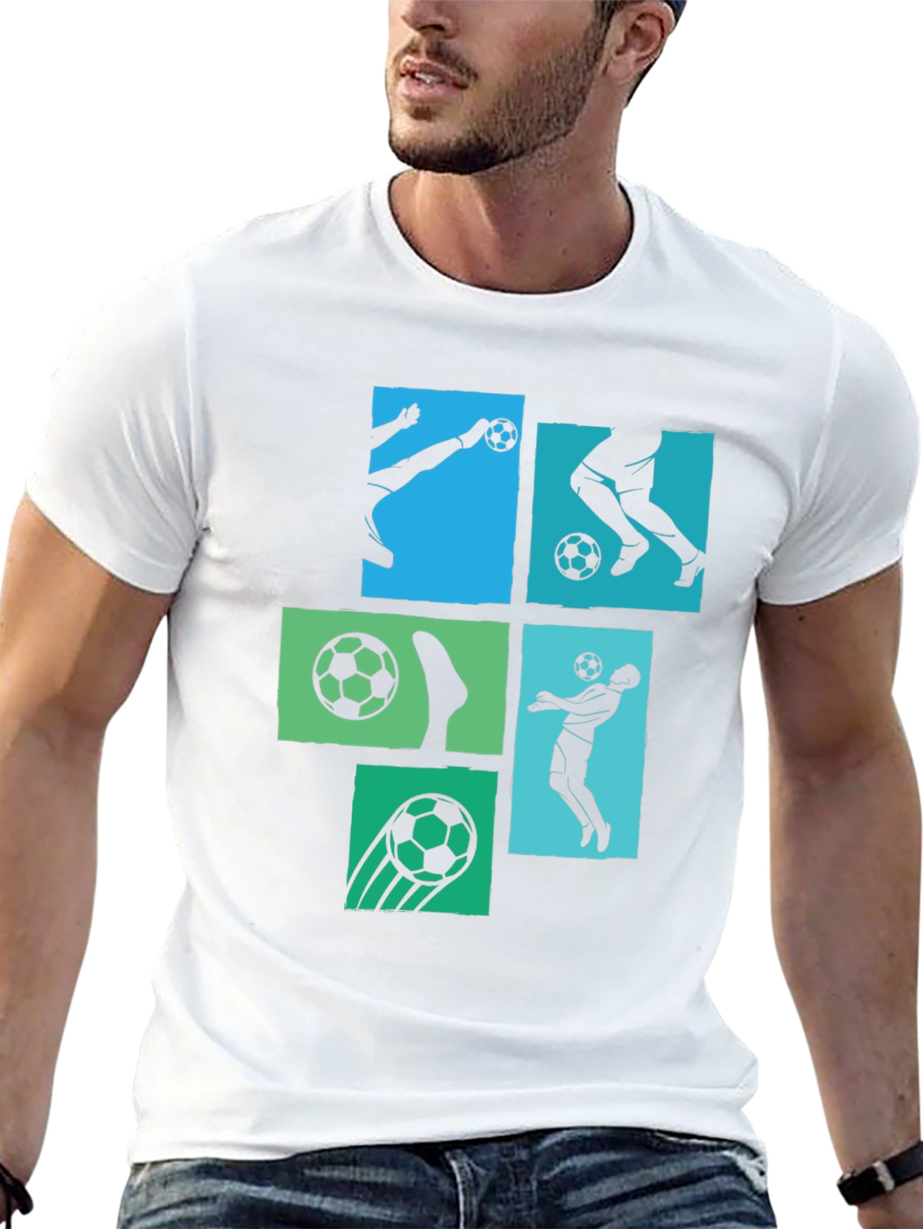 Soccer Graphic Mens Black T-Shirt