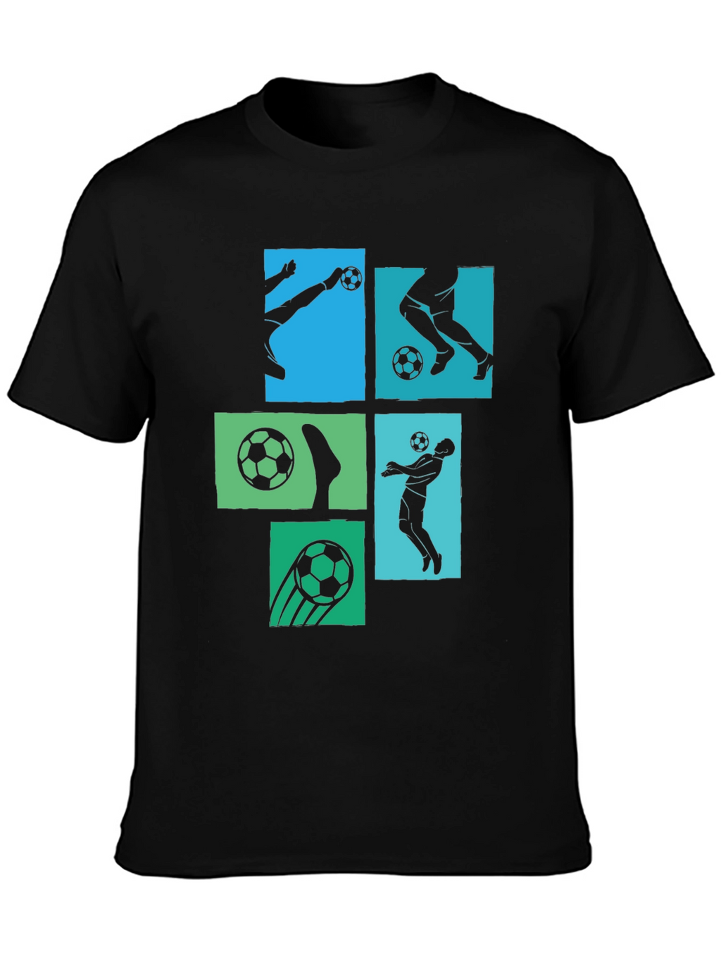 Soccer Graphic Mens Black T-Shirt