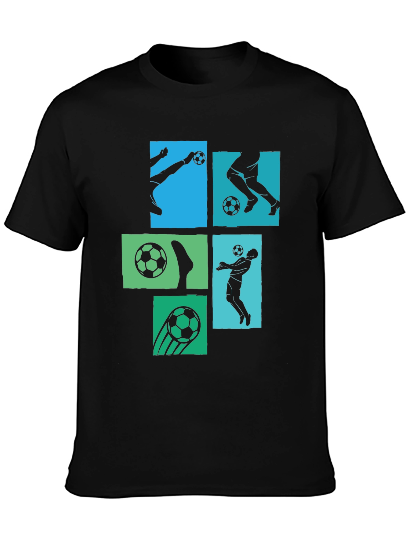 Soccer Graphic Mens Black T-Shirt