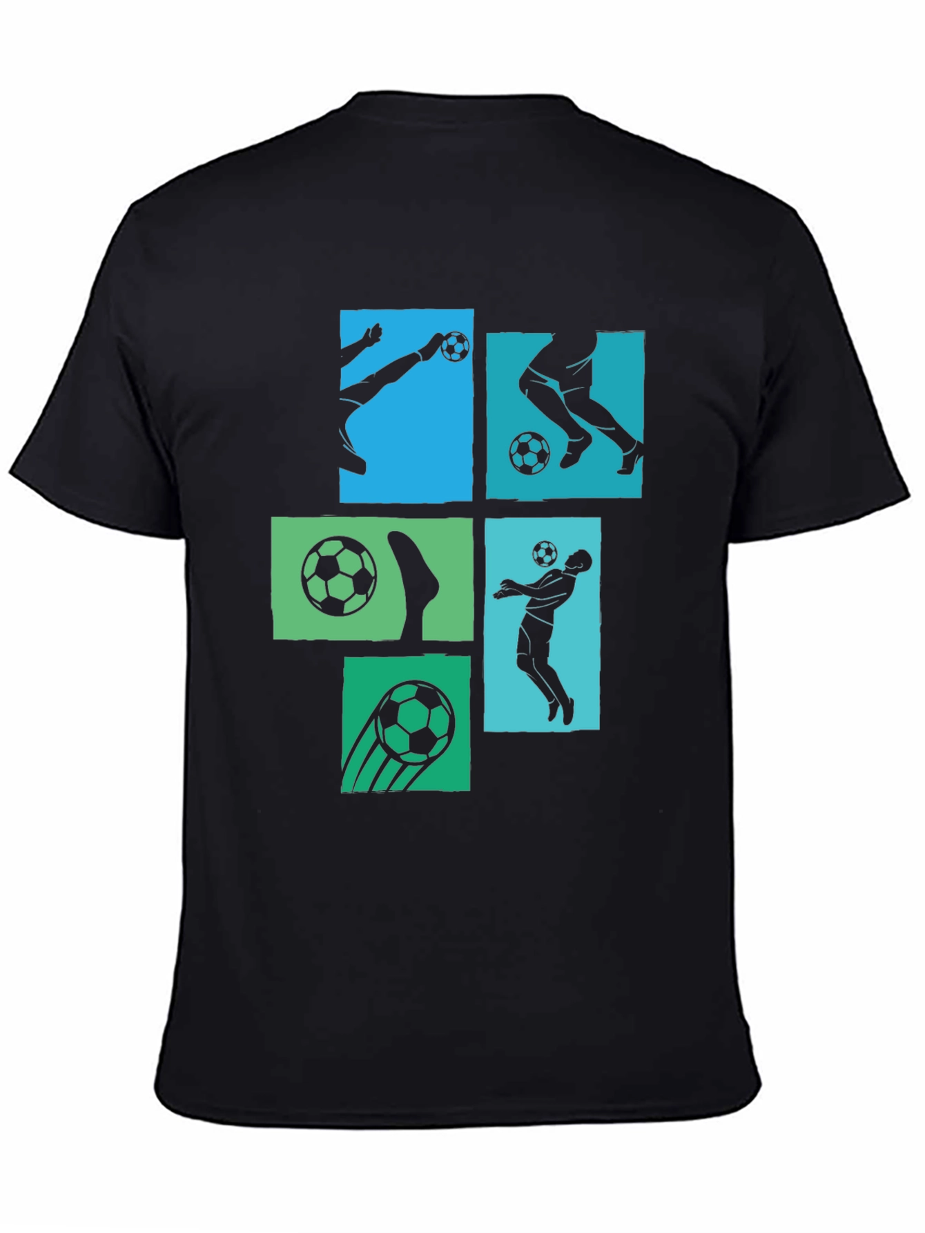 Soccer Graphic Mens Black T-Shirt