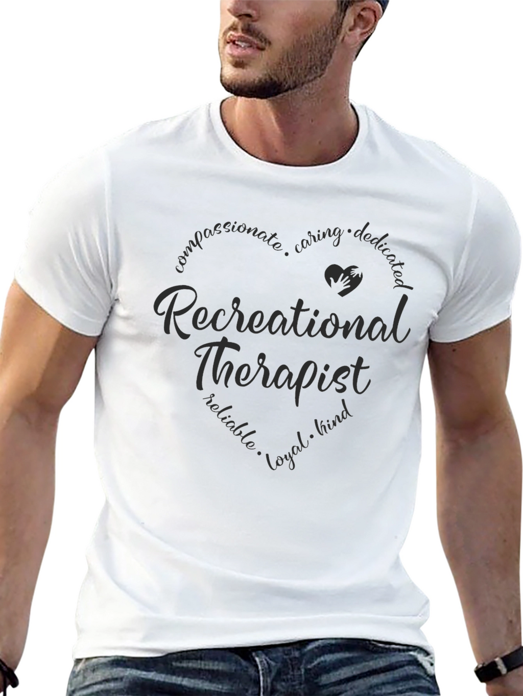 Recreational Therapist Heart Graphic Tee