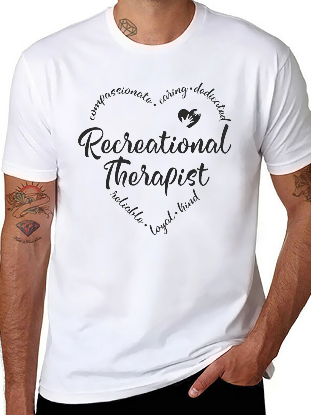 Recreational Therapist Heart Graphic Tee