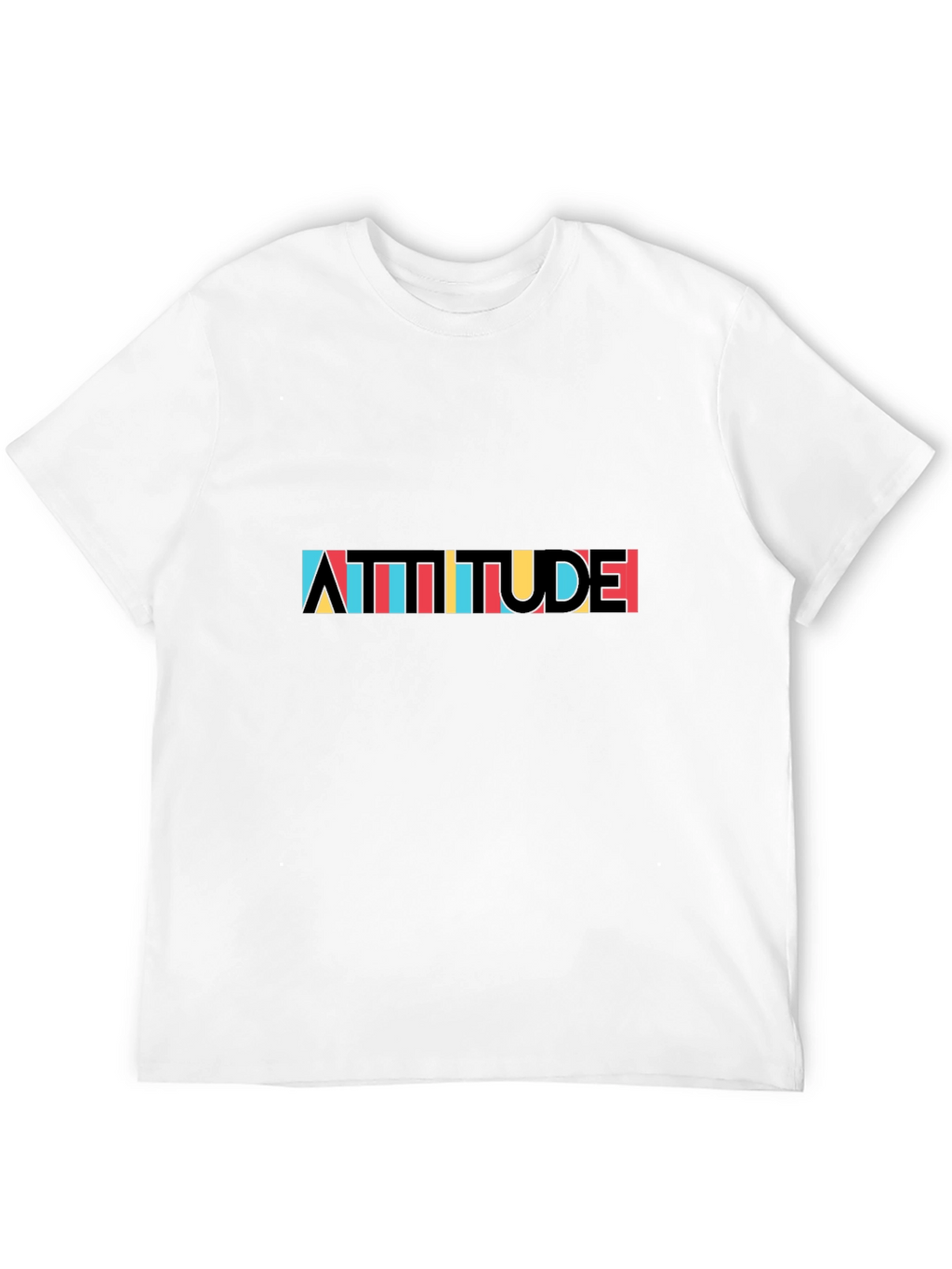 Attitude Graphic Tee - Trendy Mens Black T-Shirt