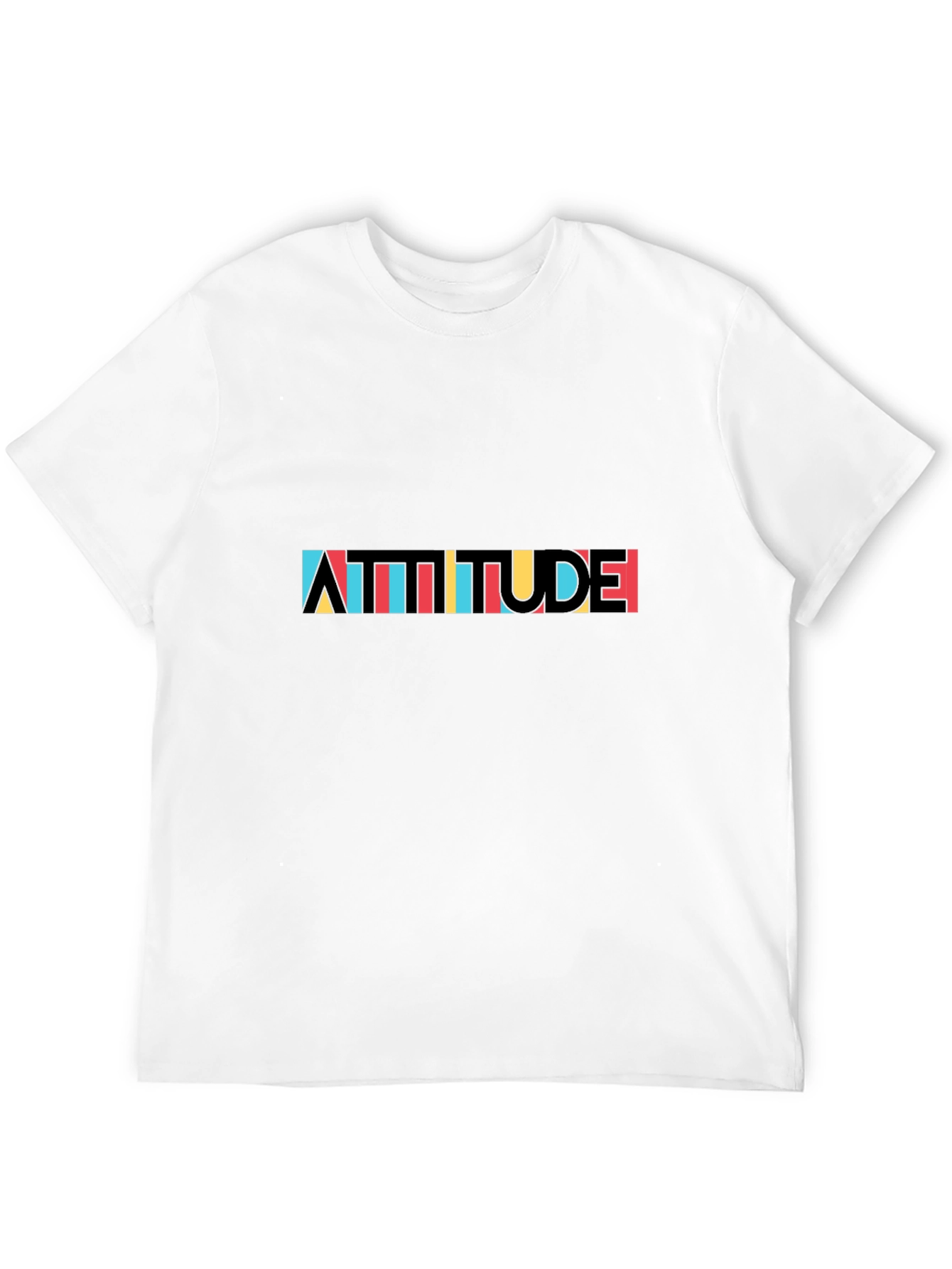 Attitude Graphic Tee - Trendy Mens Black T-Shirt