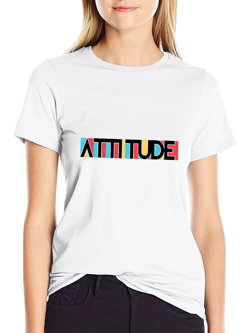 Attitude Graphic Tee - Trendy Mens Black T-Shirt