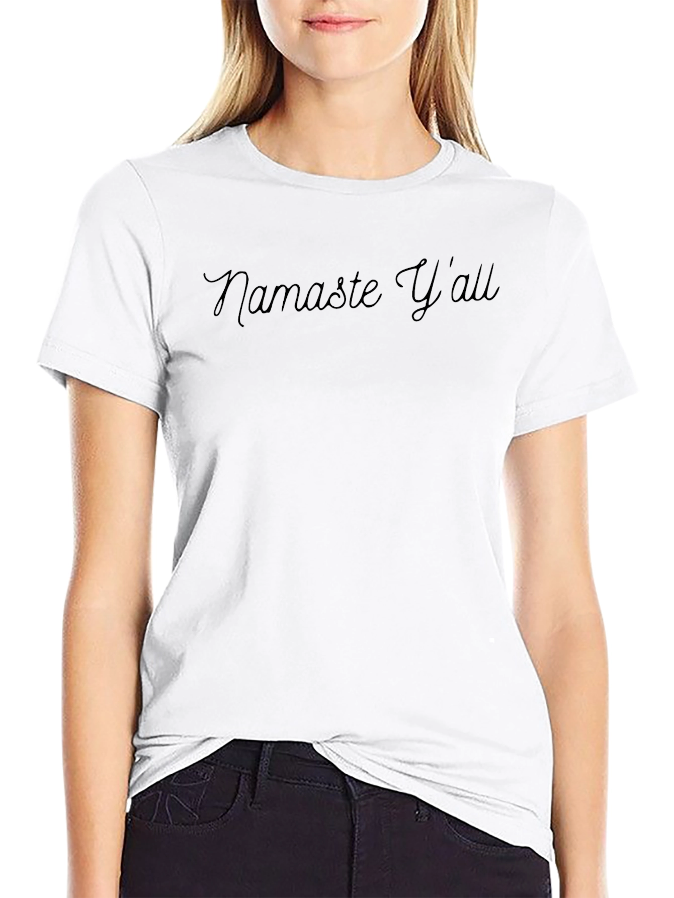Namaste Yall Black Graphic Tee