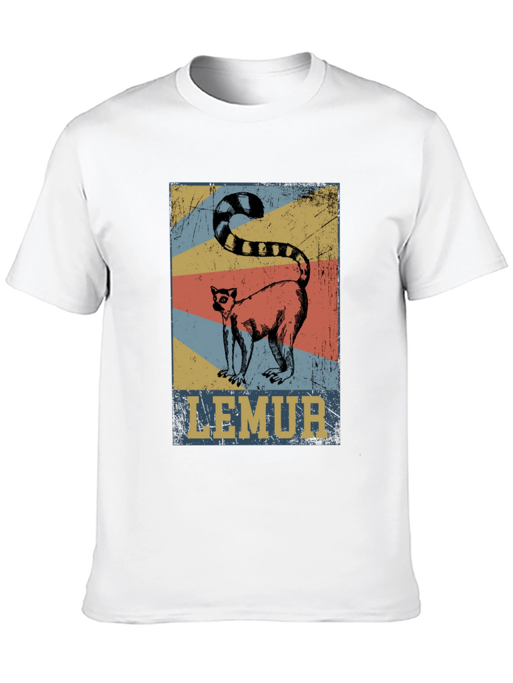 Retro Lemur Graphic Tee - Unisex Cotton T-Shirt