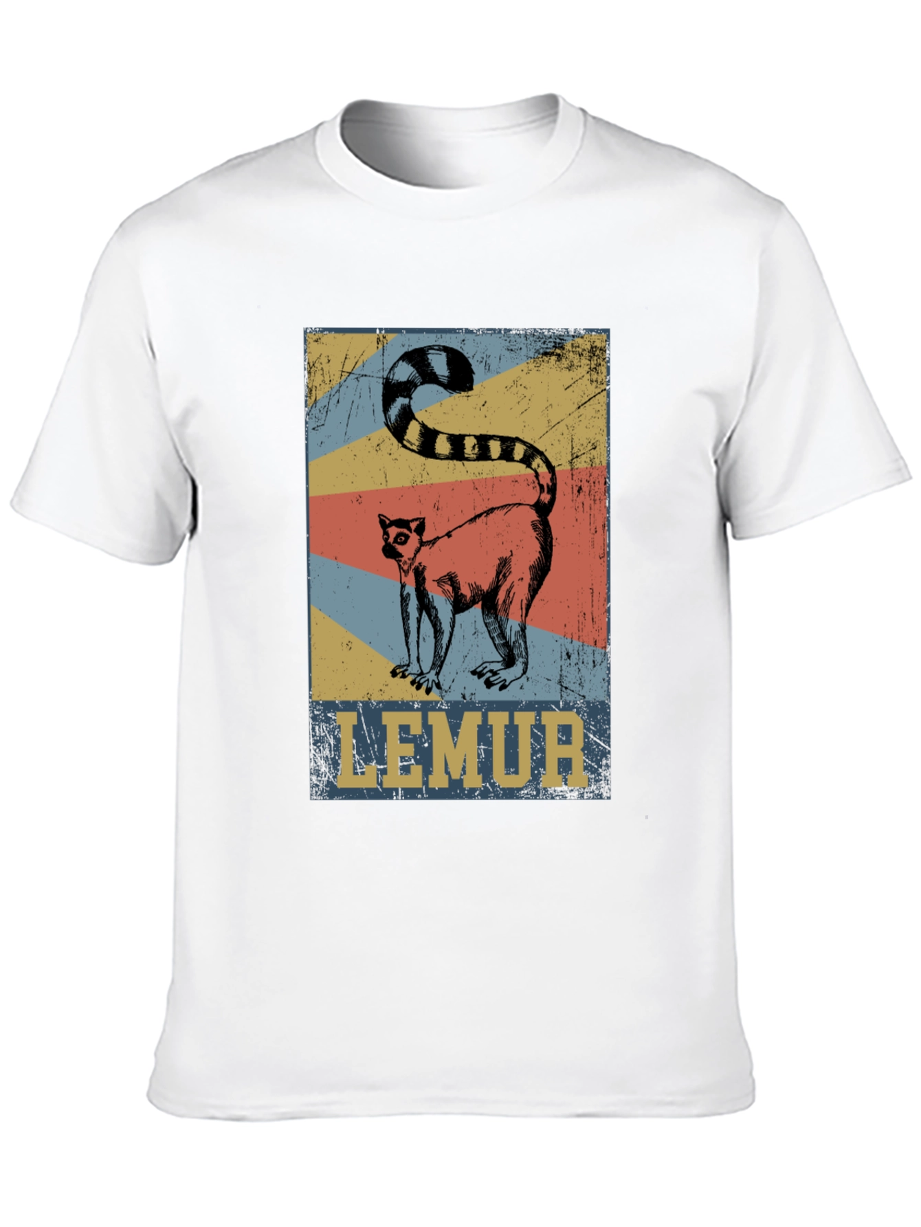 Retro Lemur Graphic Tee - Unisex Cotton T-Shirt
