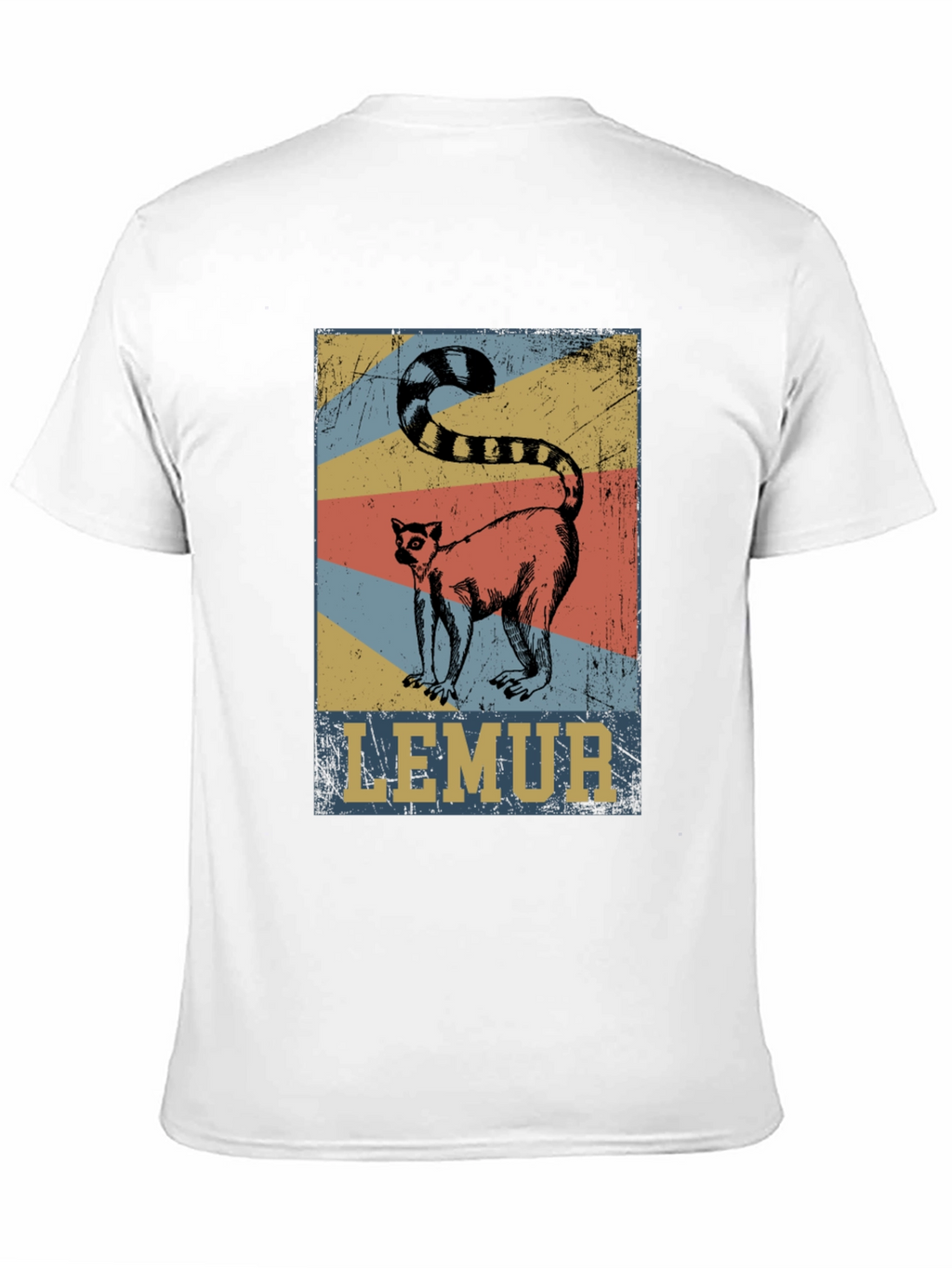 Retro Lemur Graphic Tee - Unisex Cotton T-Shirt