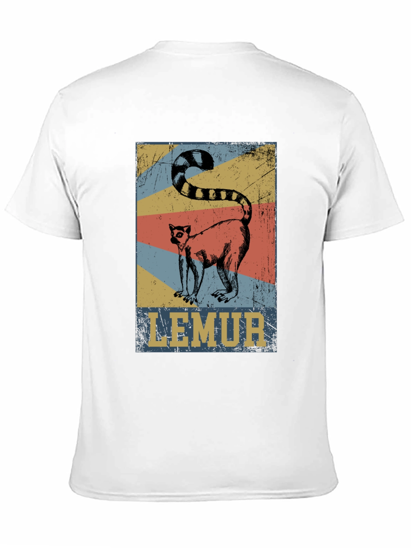 Retro Lemur Graphic Tee - Unisex Cotton T-Shirt