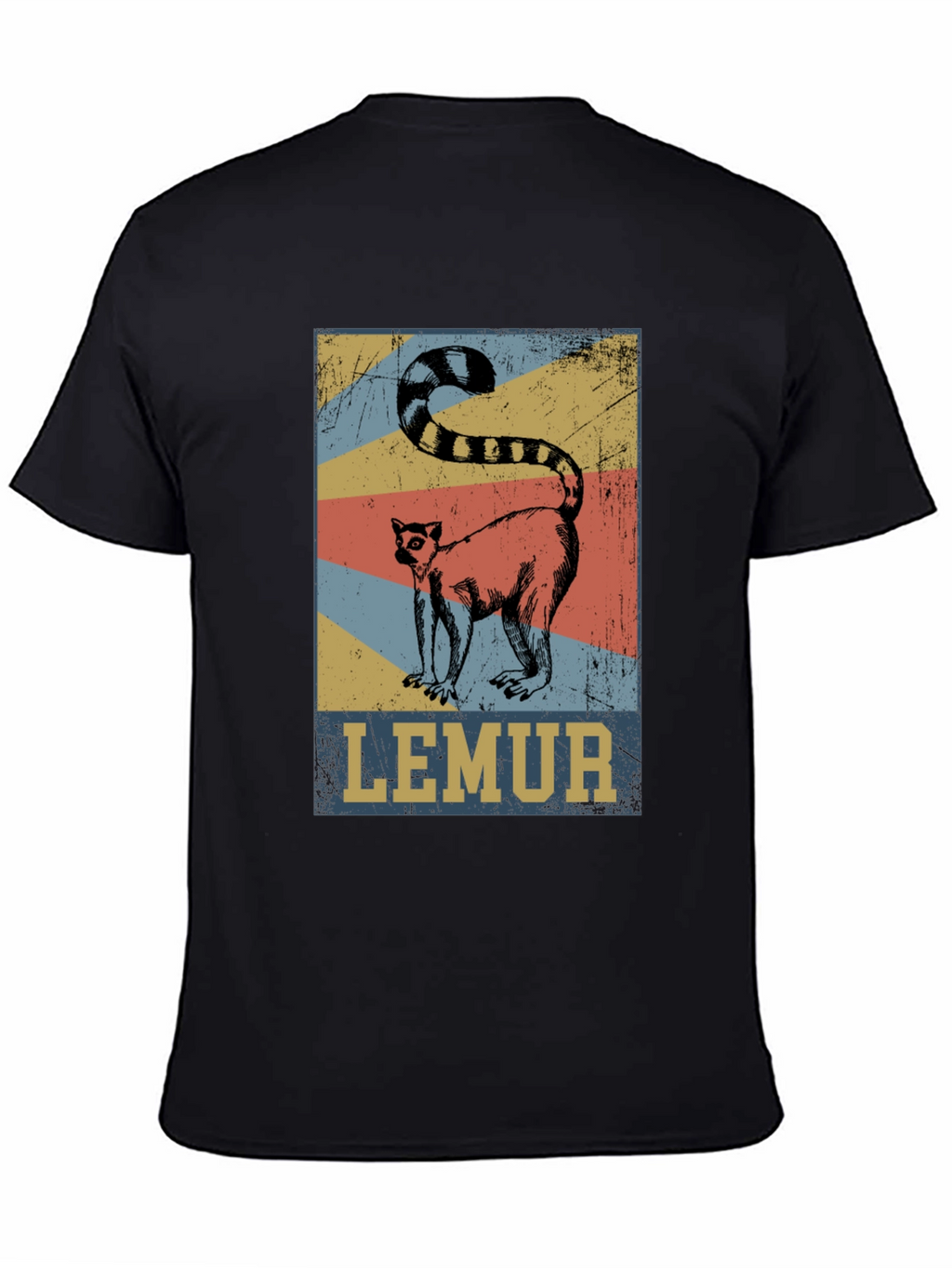 Retro Lemur Graphic Tee - Unisex Cotton T-Shirt