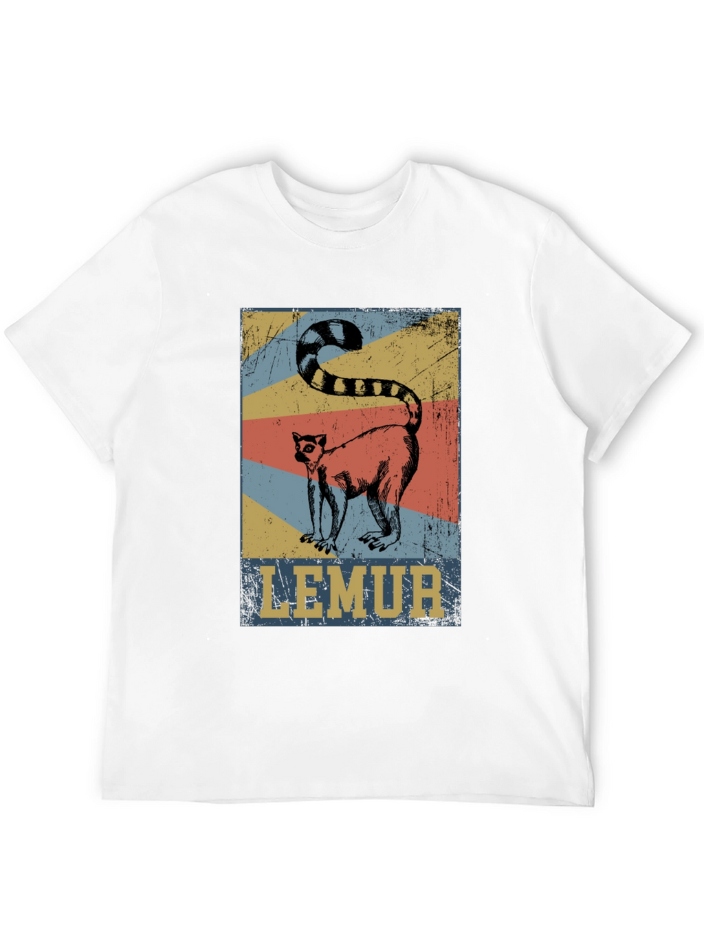 Retro Lemur Graphic Tee - Unisex Cotton T-Shirt