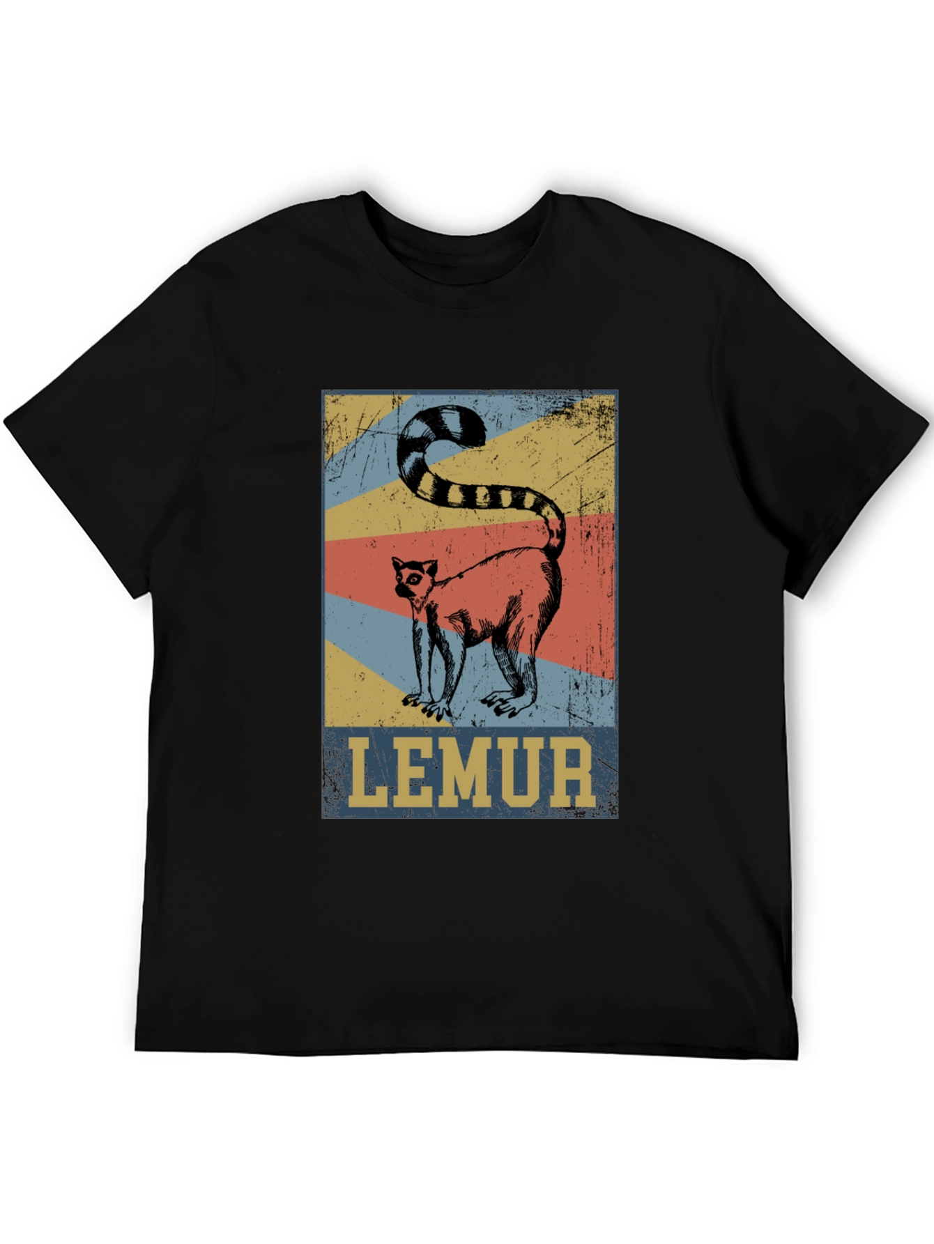 Retro Lemur Graphic Tee - Unisex Cotton T-Shirt