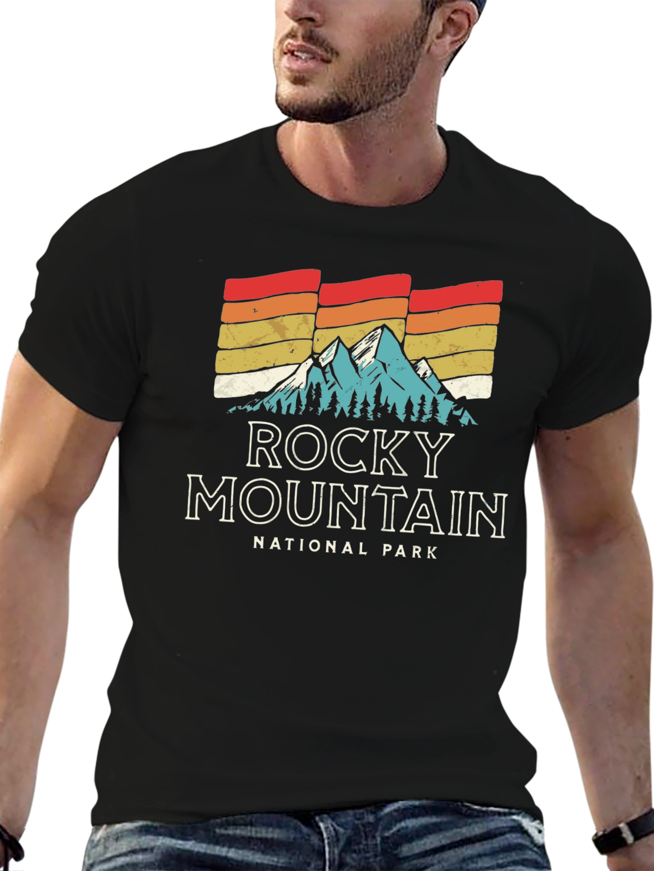 Retro Rocky Mountain National Park Graphic T-Shirt