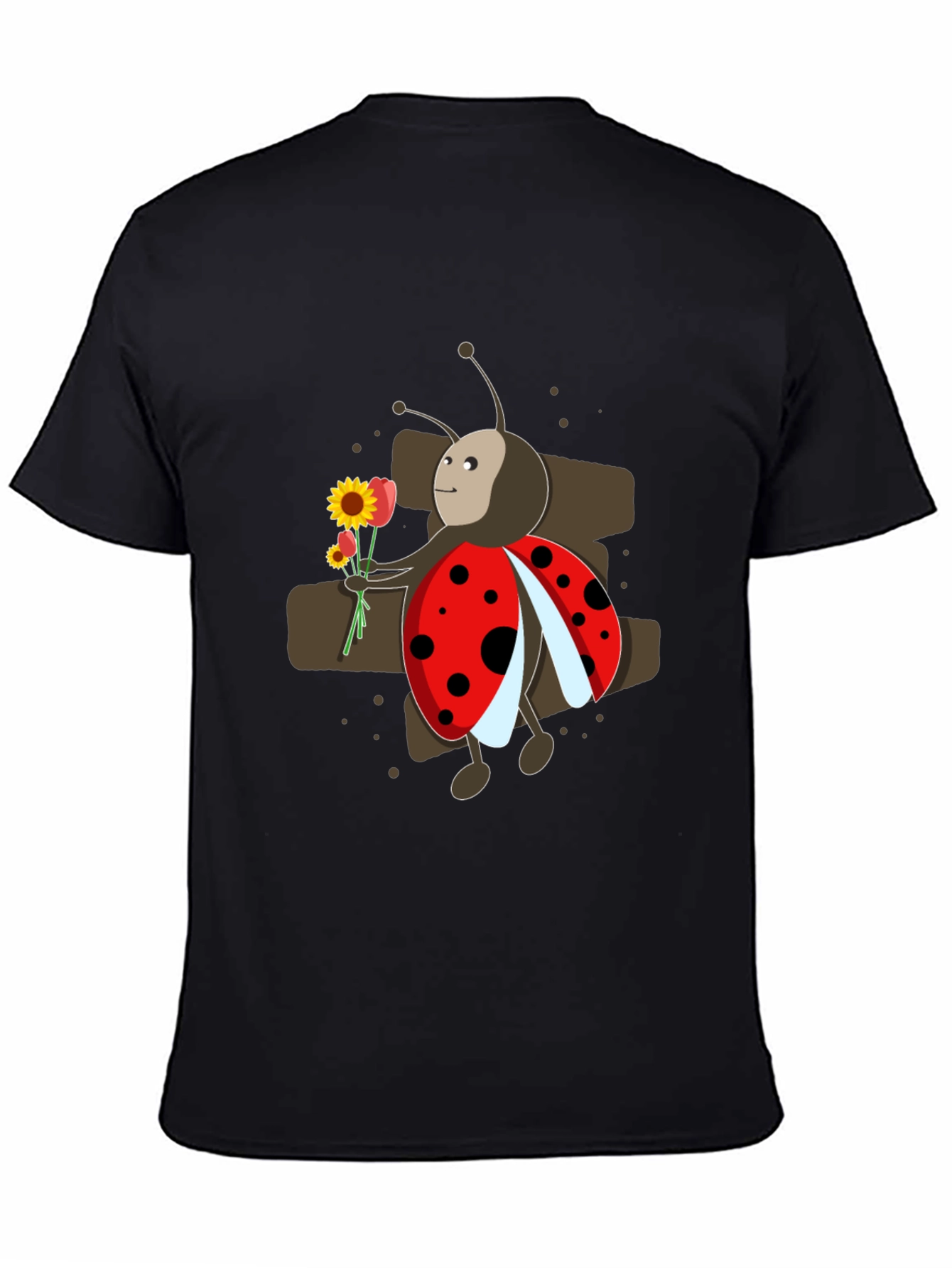 Ladybug with Flowers Graphic T-Shirt