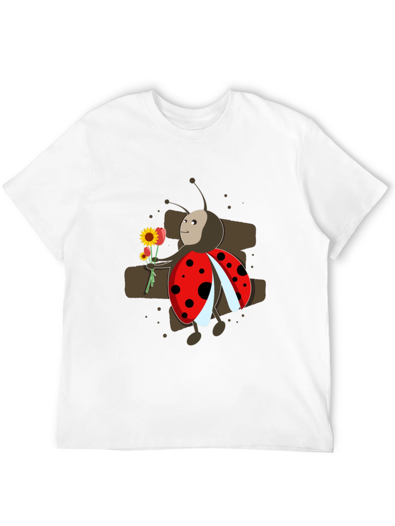 Ladybug with Flowers Graphic T-Shirt