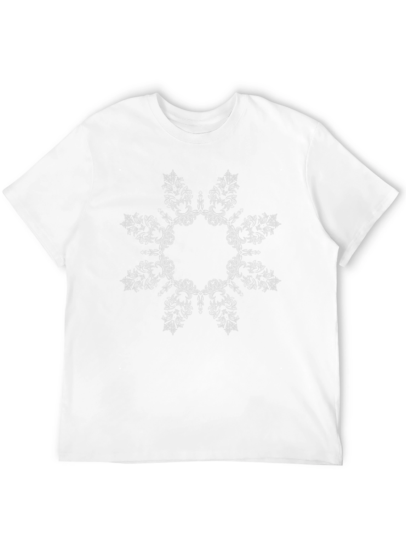 Floral Mandala Graphic Black Tee