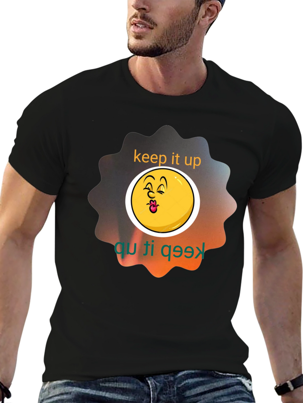 Keep It Up Graphic Tee - Black Unisex Shirt