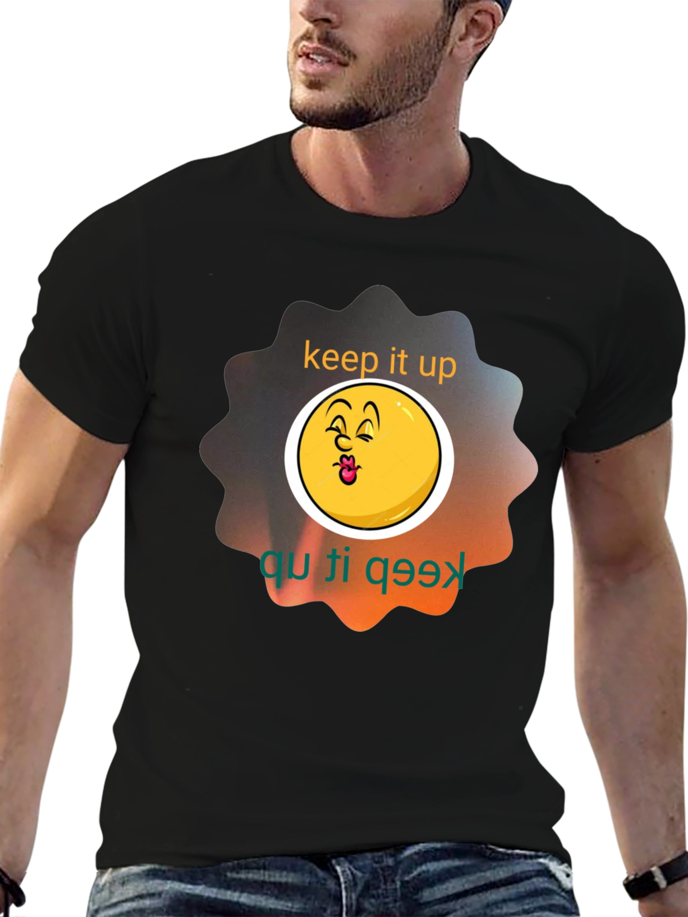 Keep It Up Graphic Tee - Black Unisex Shirt