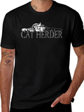 Cat Herder Graphic T-Shirt - Sarcastic Humor Tee