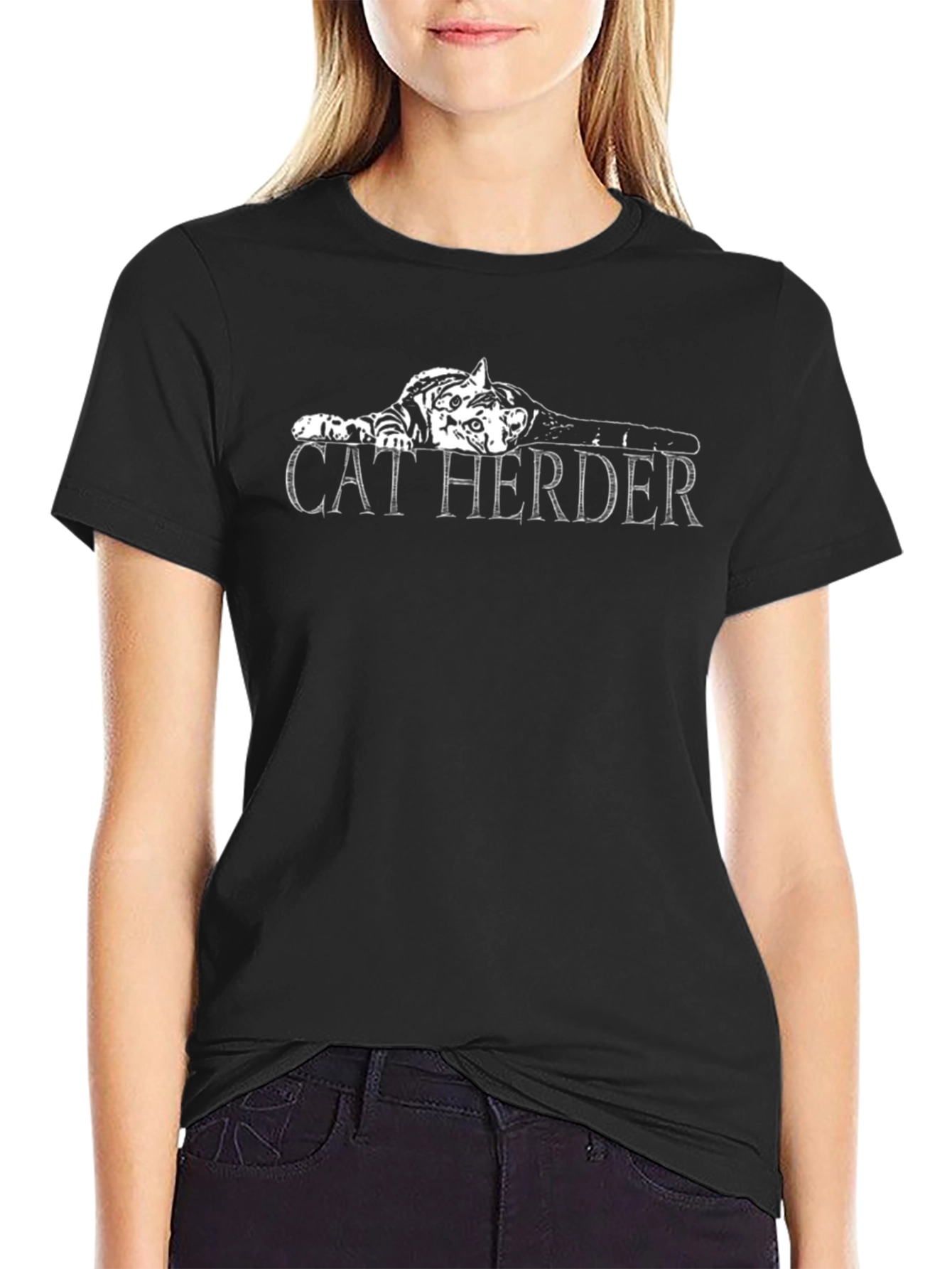 Cat Herder Graphic T-Shirt - Sarcastic Humor Tee