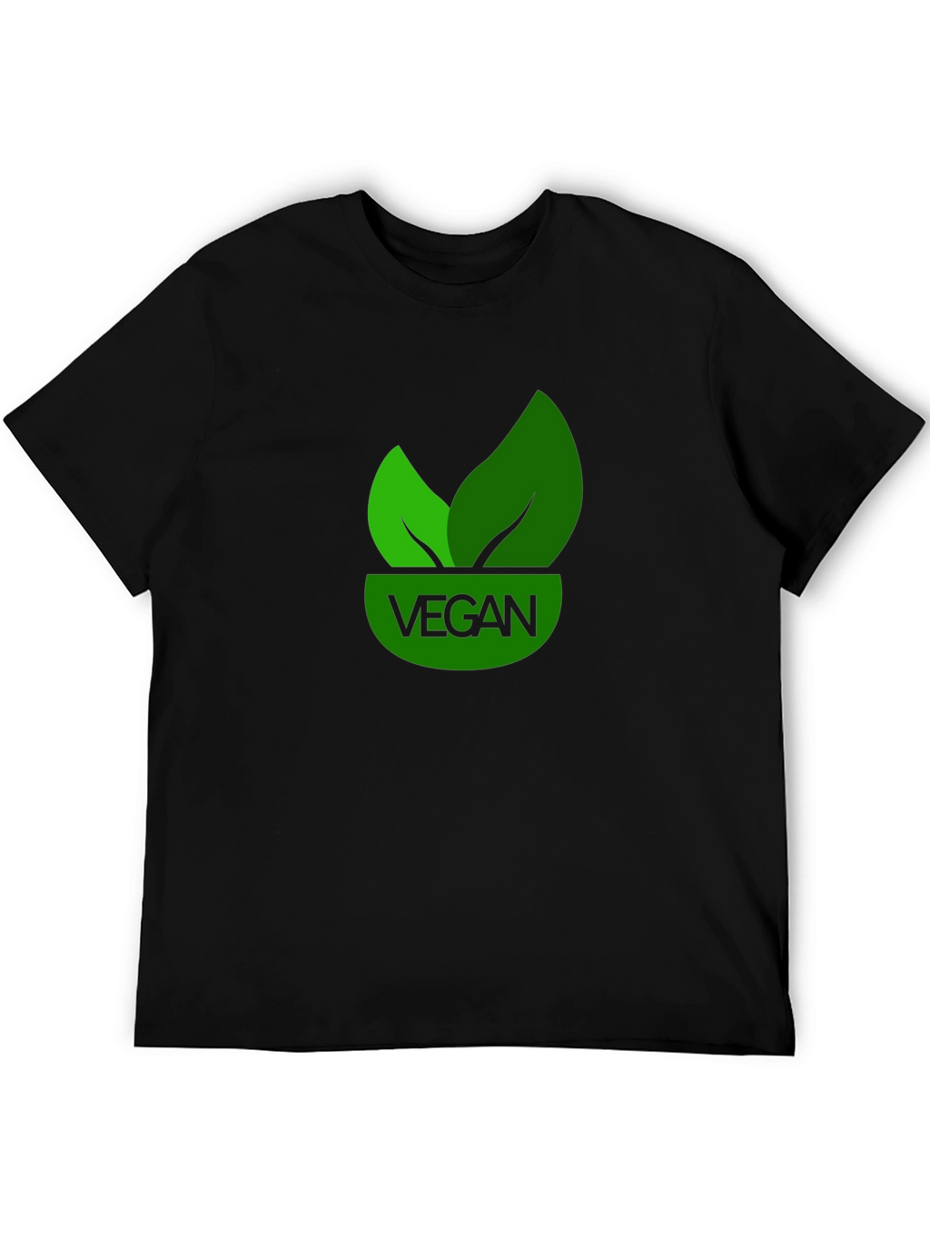 Vegan T-Shirt - Green Leaf Design