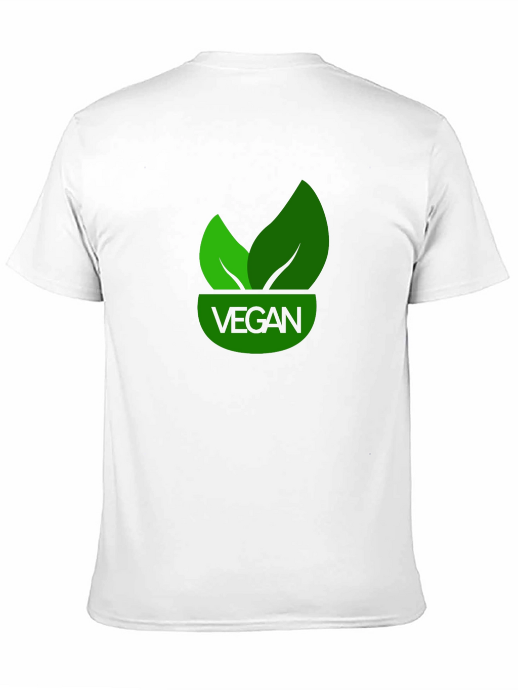 Vegan T-Shirt - Green Leaf Design