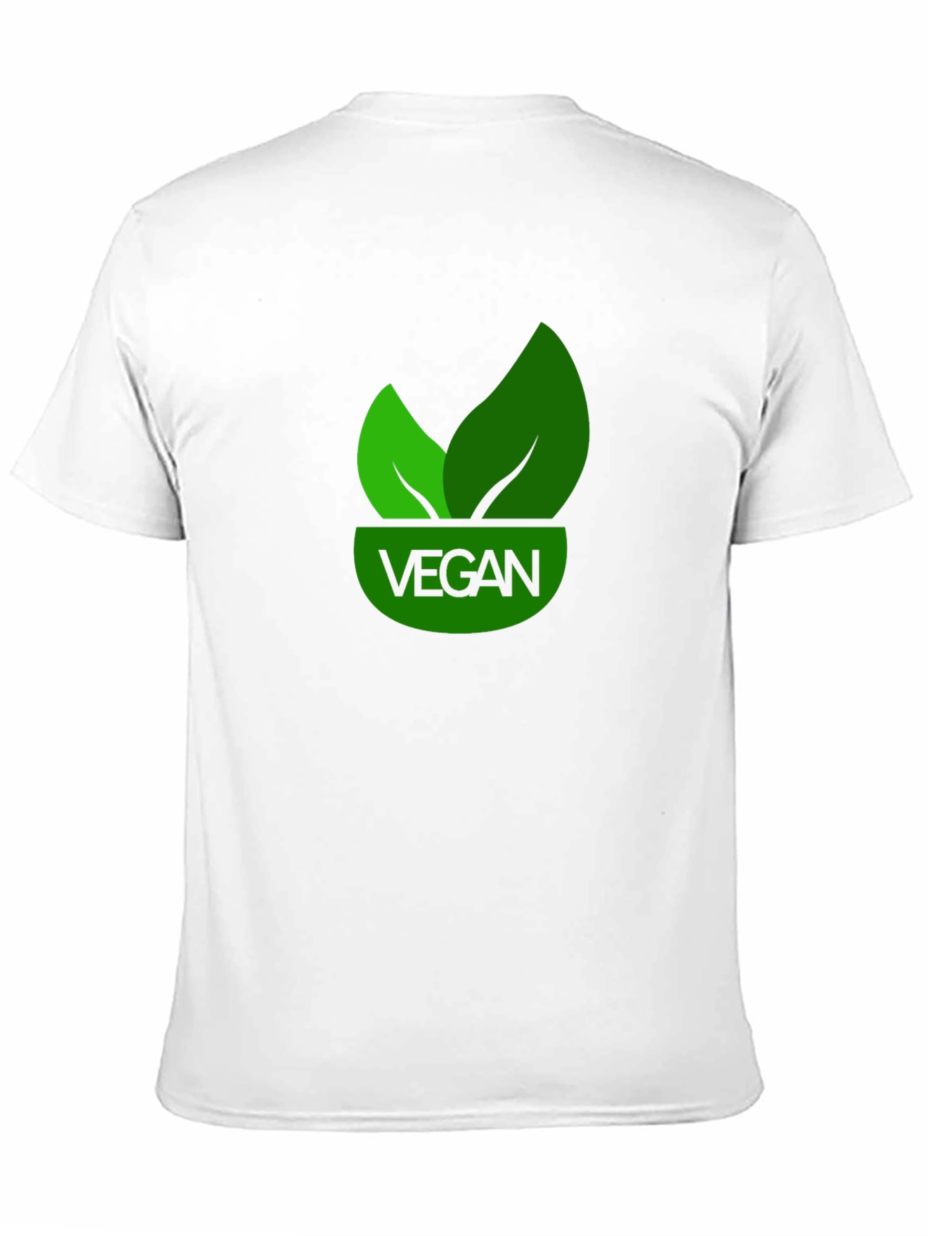 Vegan T-Shirt - Green Leaf Design