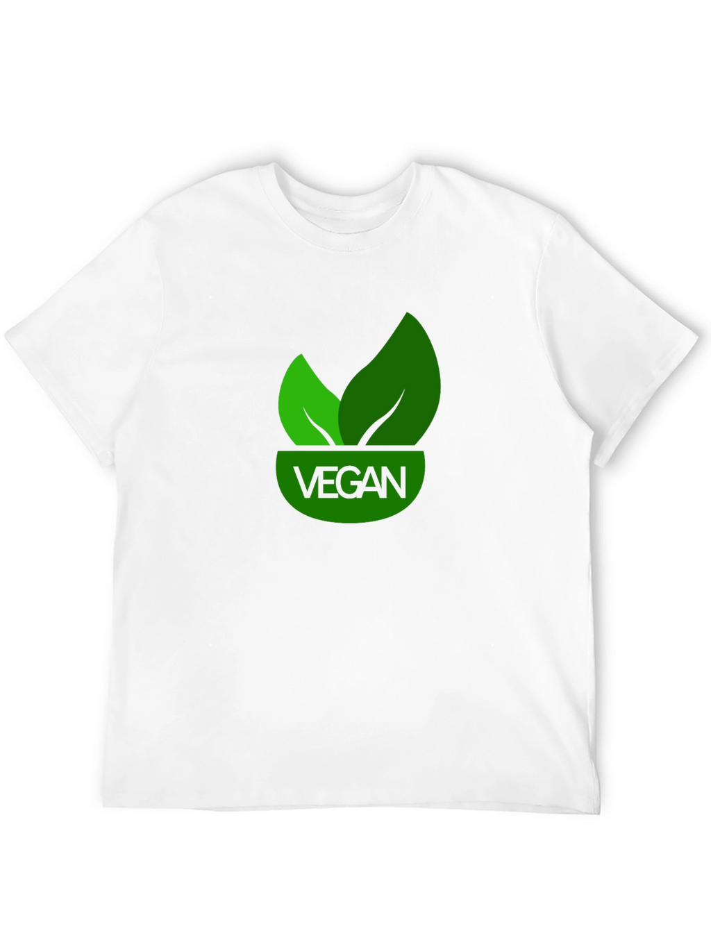 Vegan T-Shirt - Green Leaf Design