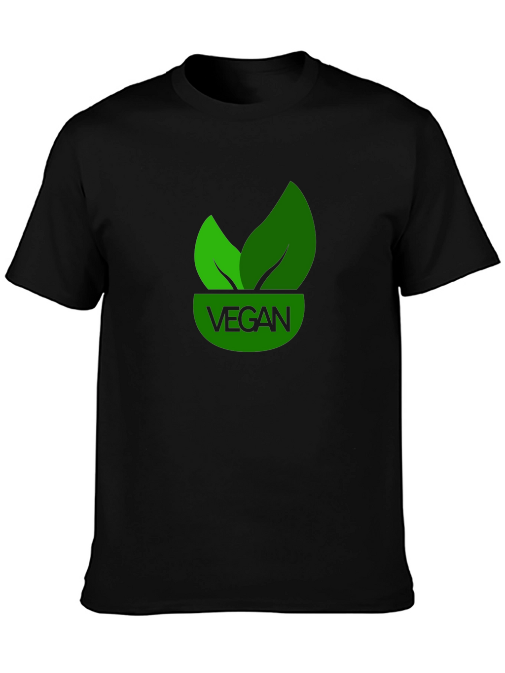 Vegan T-Shirt - Green Leaf Design