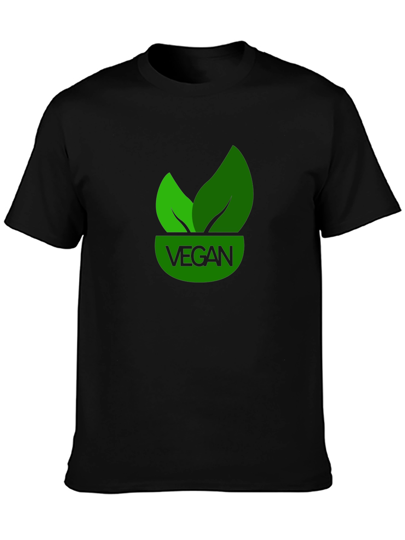 Vegan T-Shirt - Green Leaf Design