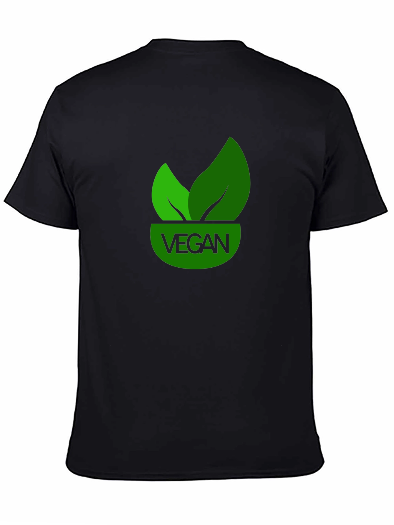 Vegan T-Shirt - Green Leaf Design