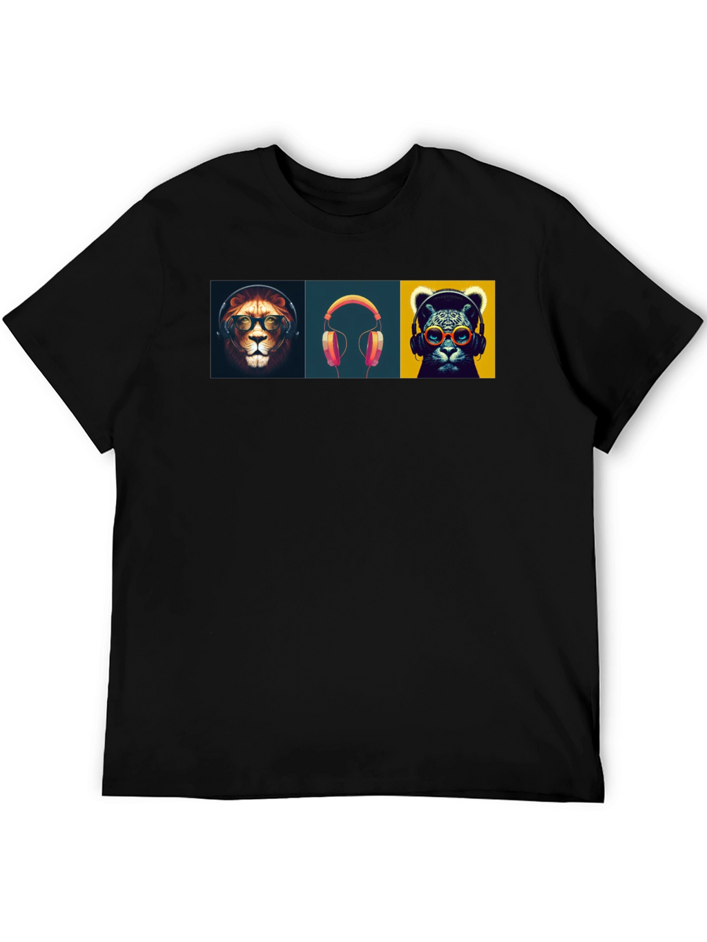 Cool Cats & Beats Black Graphic Tee