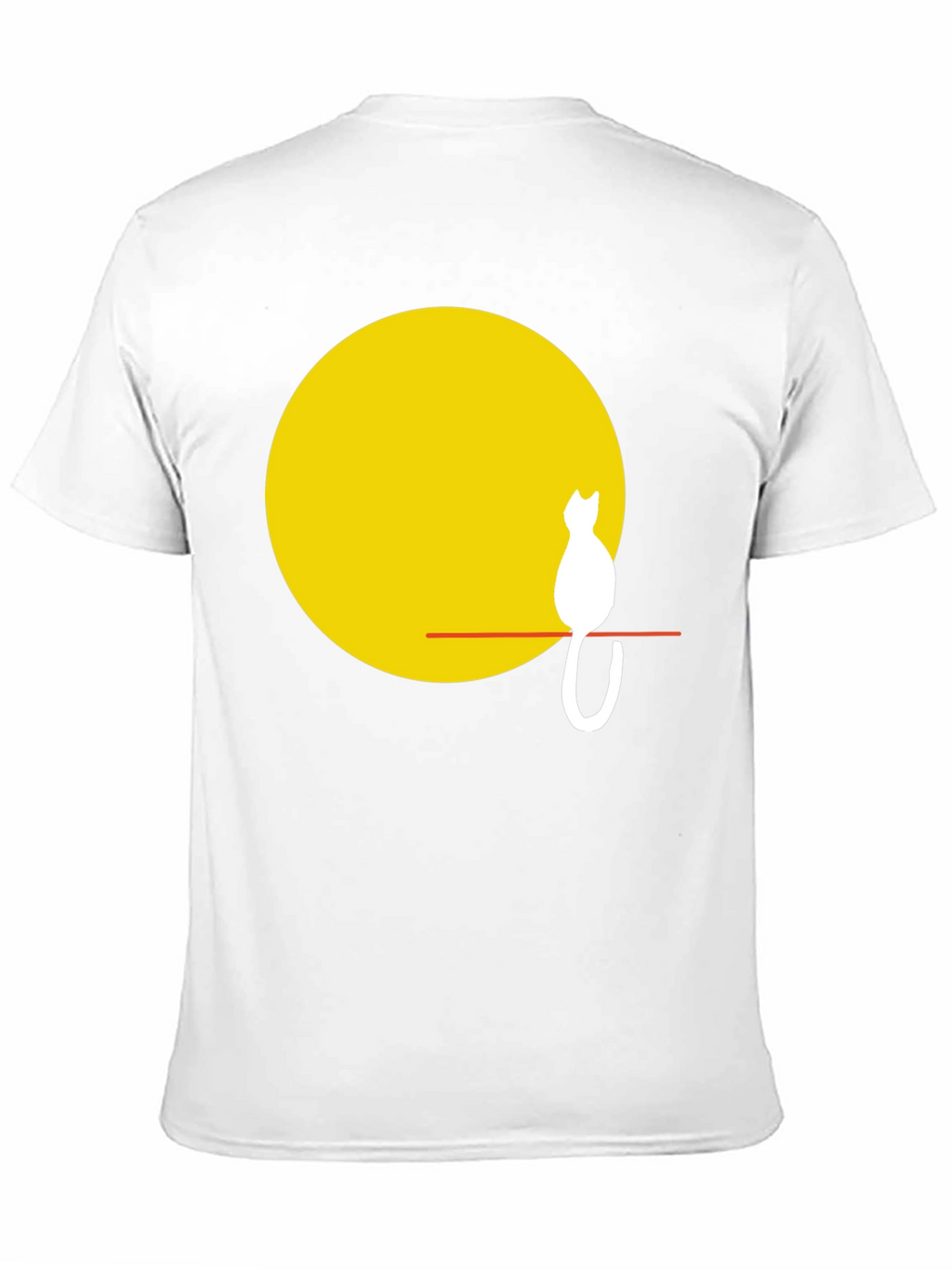 Cat Silhouette on Moon T-Shirt