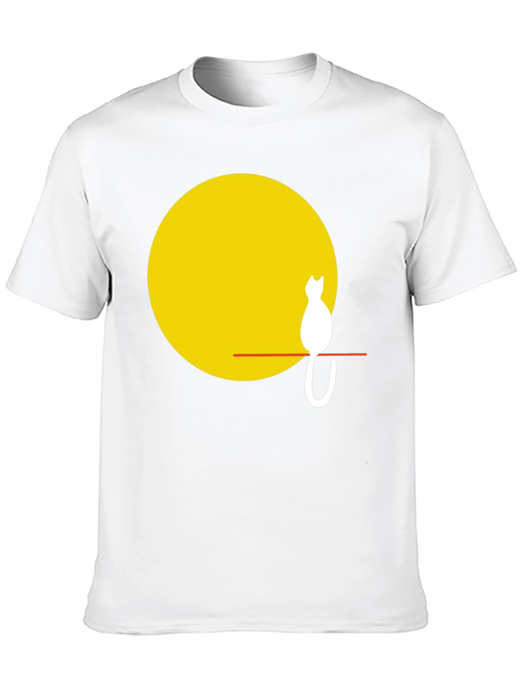 Cat Silhouette on Moon T-Shirt