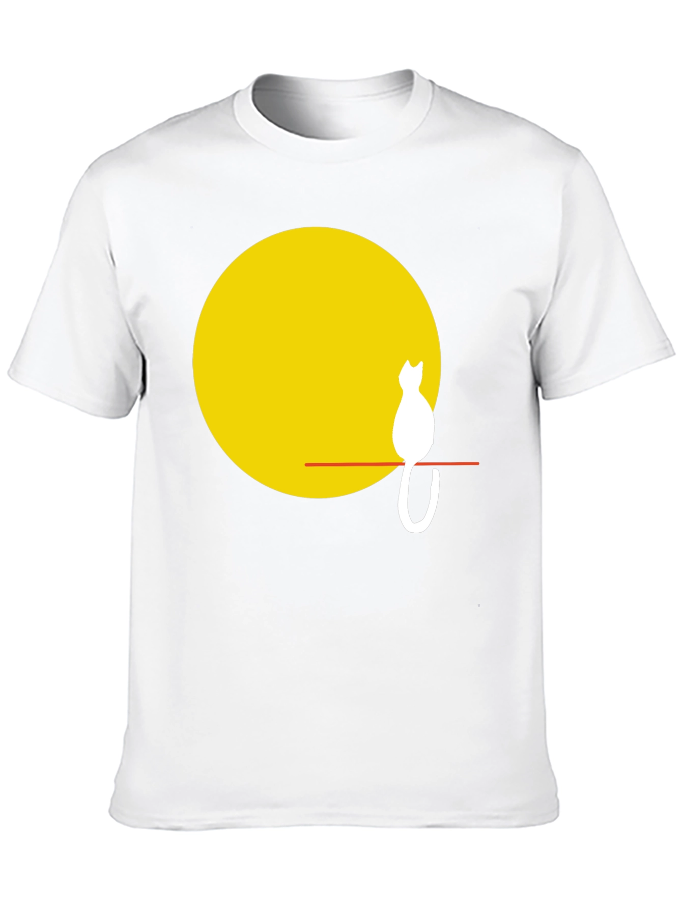 Cat Silhouette on Moon T-Shirt