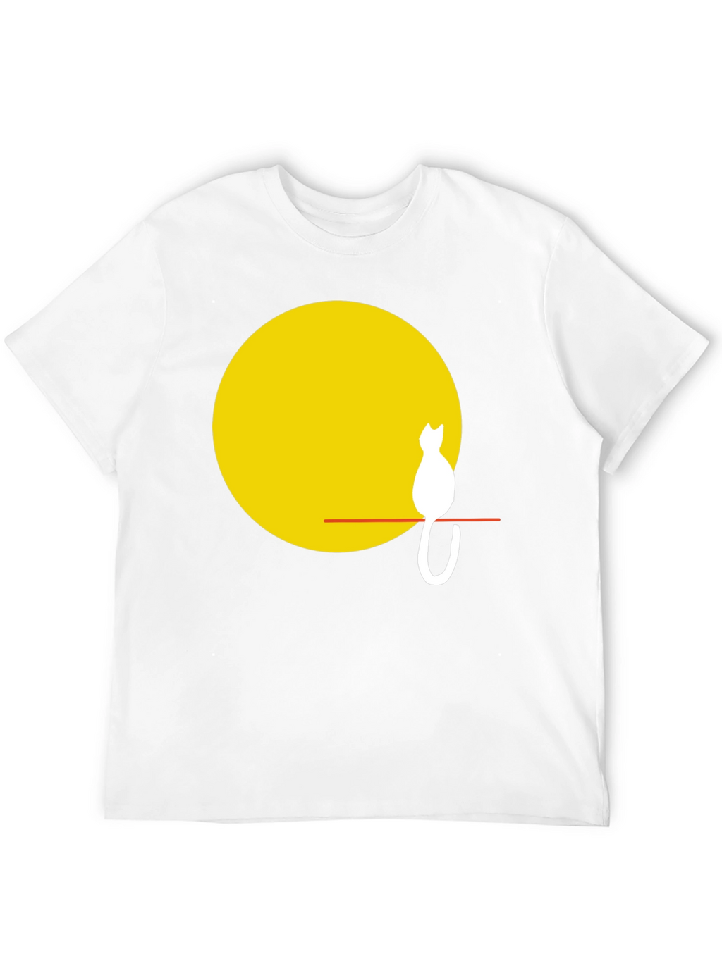 Cat Silhouette on Moon T-Shirt