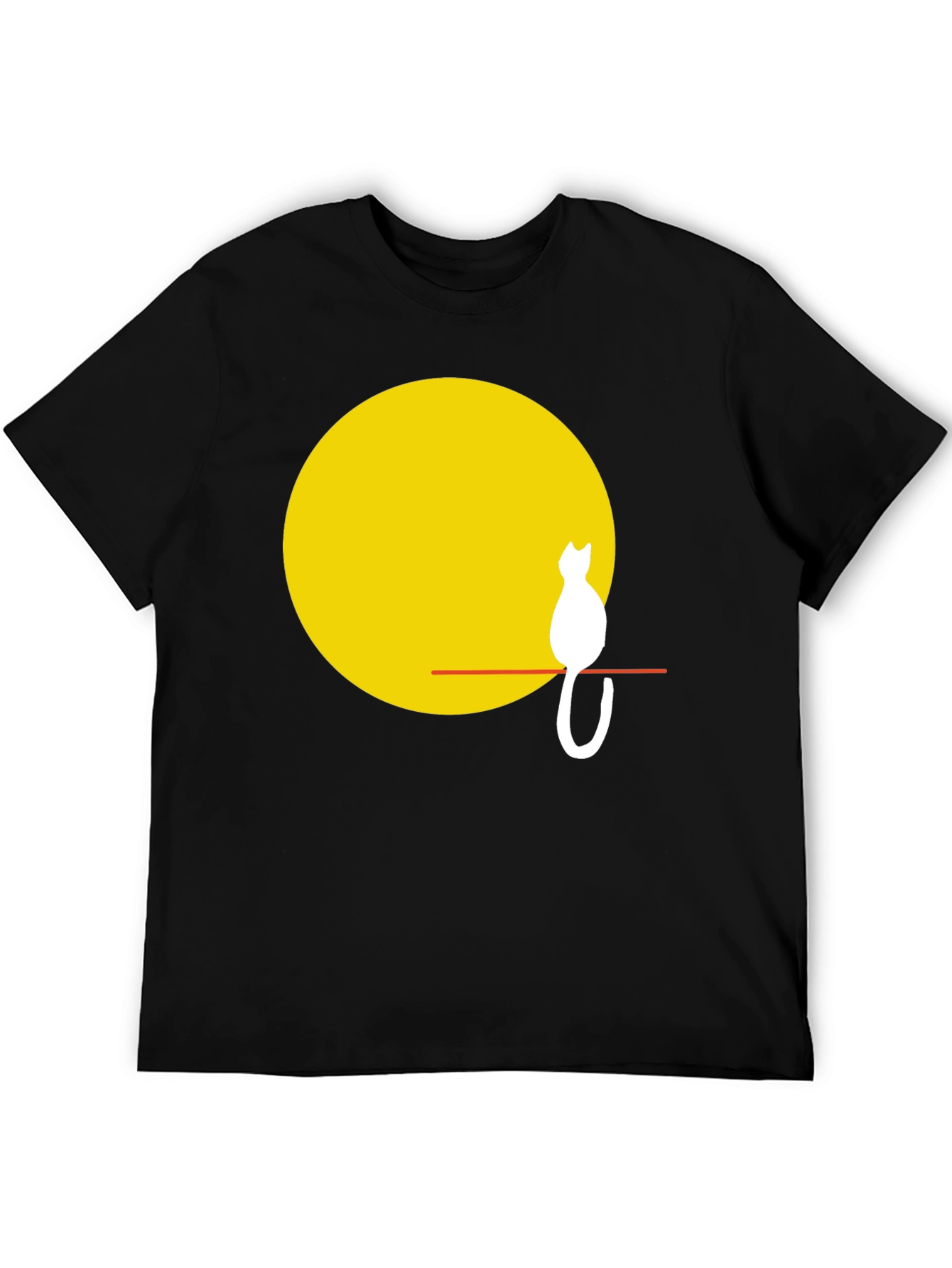 Cat Silhouette on Moon T-Shirt