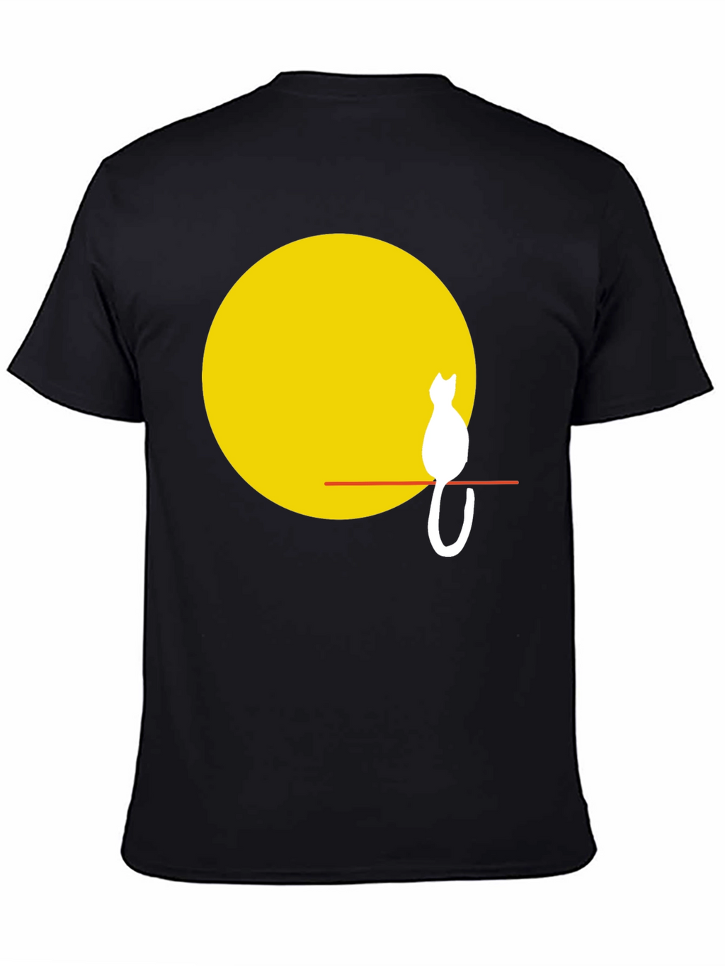 Cat Silhouette on Moon T-Shirt