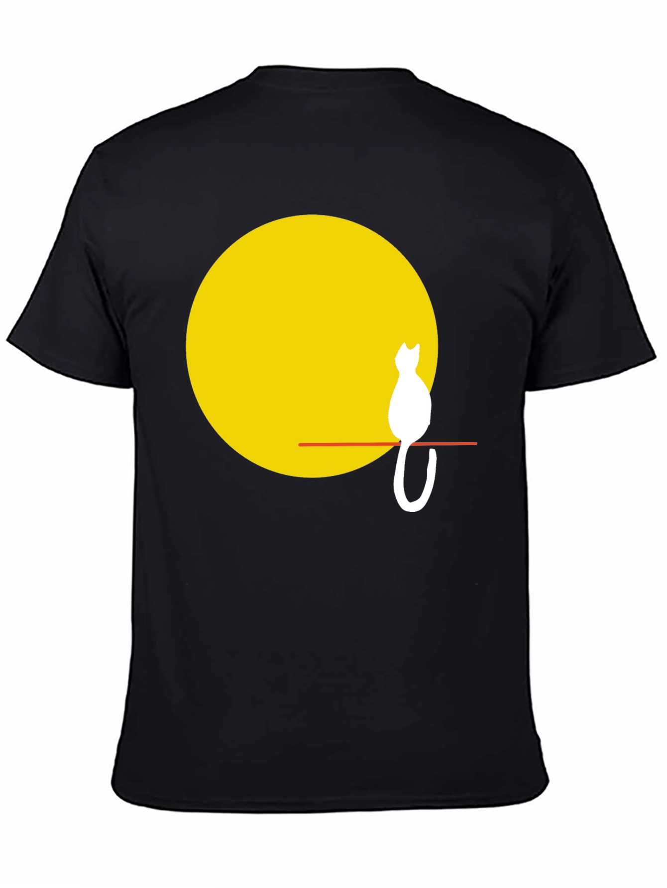 Cat Silhouette on Moon T-Shirt