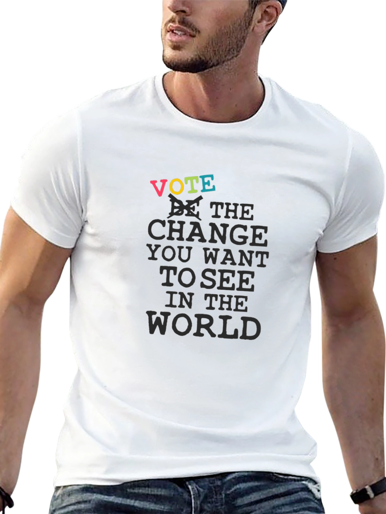 Vote for Change Graphic Print T-Shirt