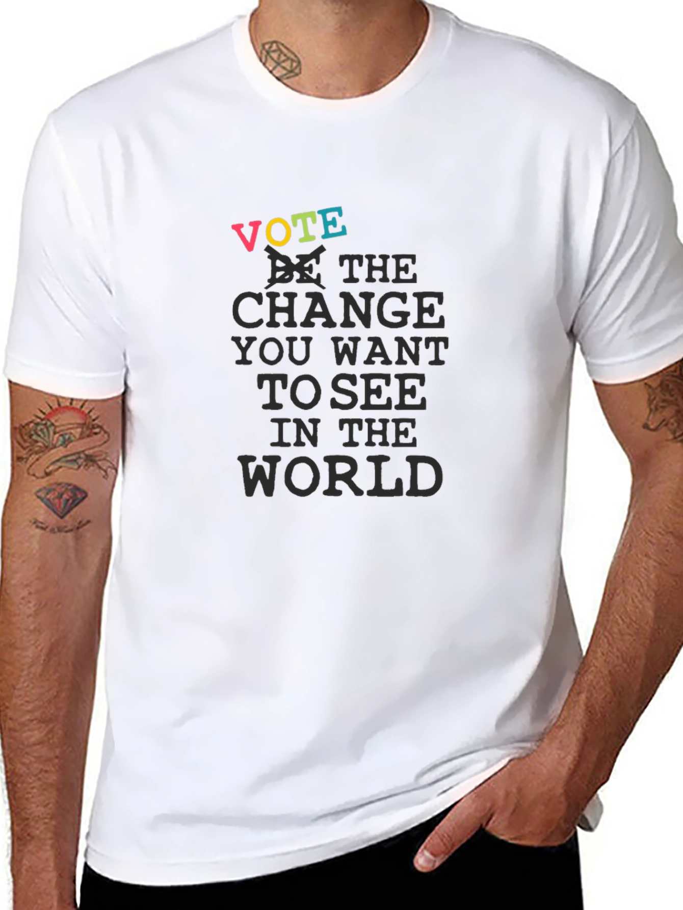Vote for Change Graphic Print T-Shirt